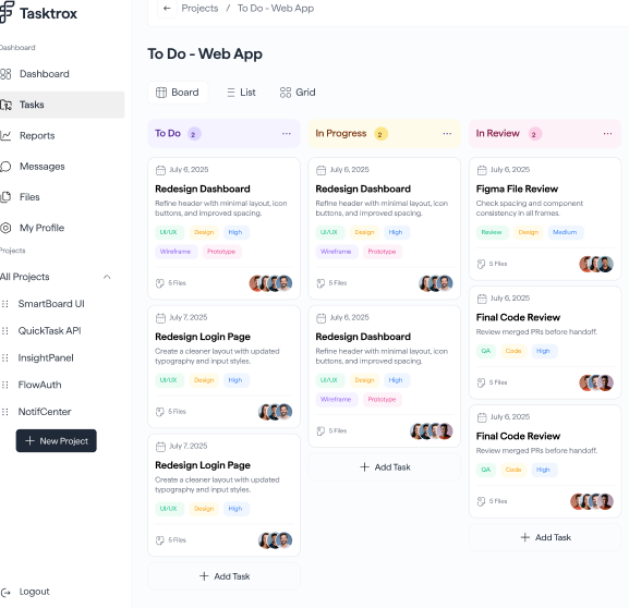 Task manager web app