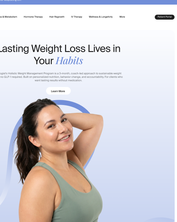 Health app landing page